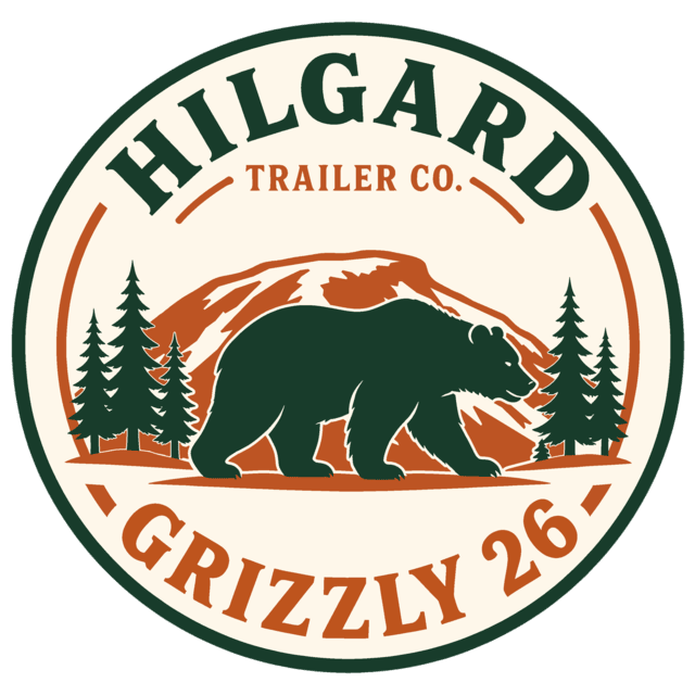 Hilgard Trailer Co. Grizzly 26 emblem